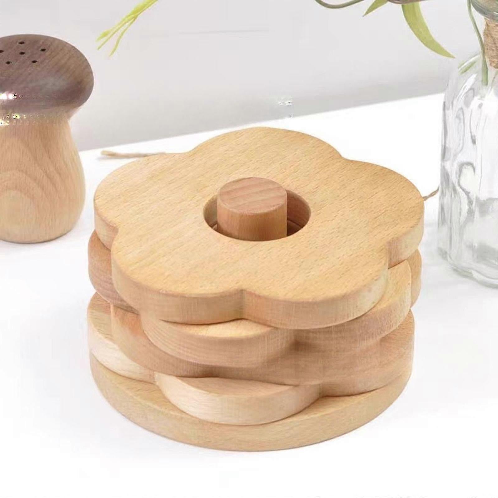 Wooden Drink Coasters Cup Mats Table Protection - Image 5