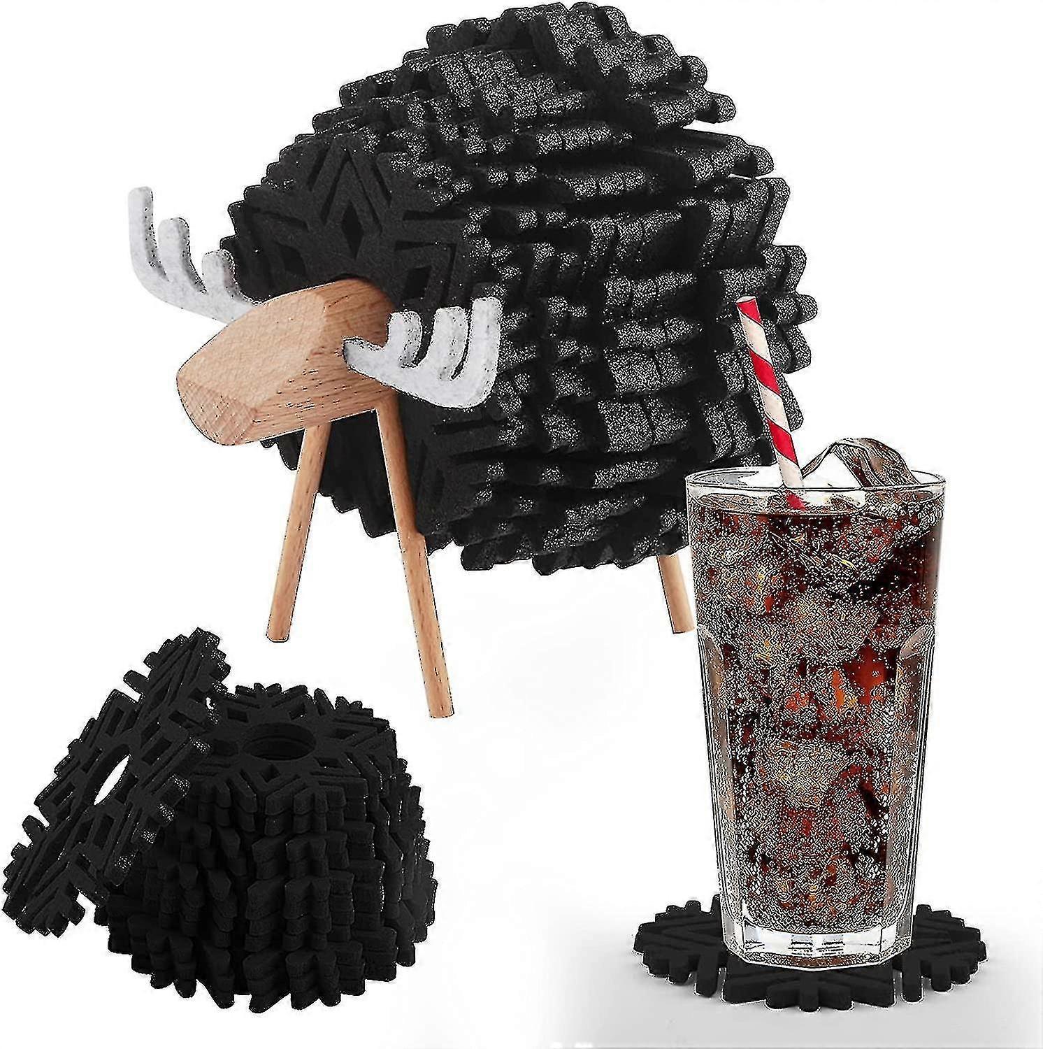 Felt Drink Coasters Non-Slip Washable Heat Resistant - Image 1
