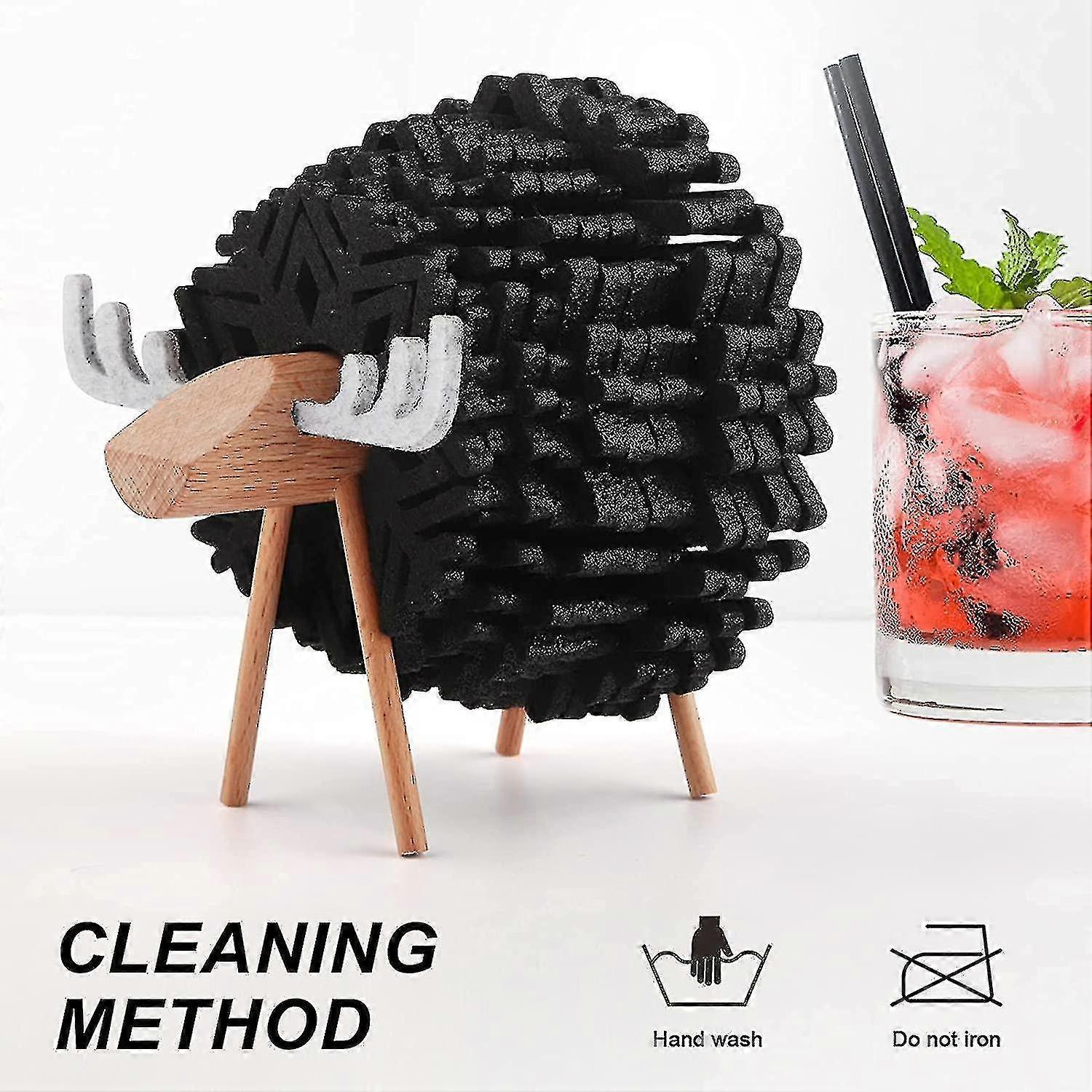 Felt Drink Coasters Non-Slip Washable Heat Resistant - Image 3