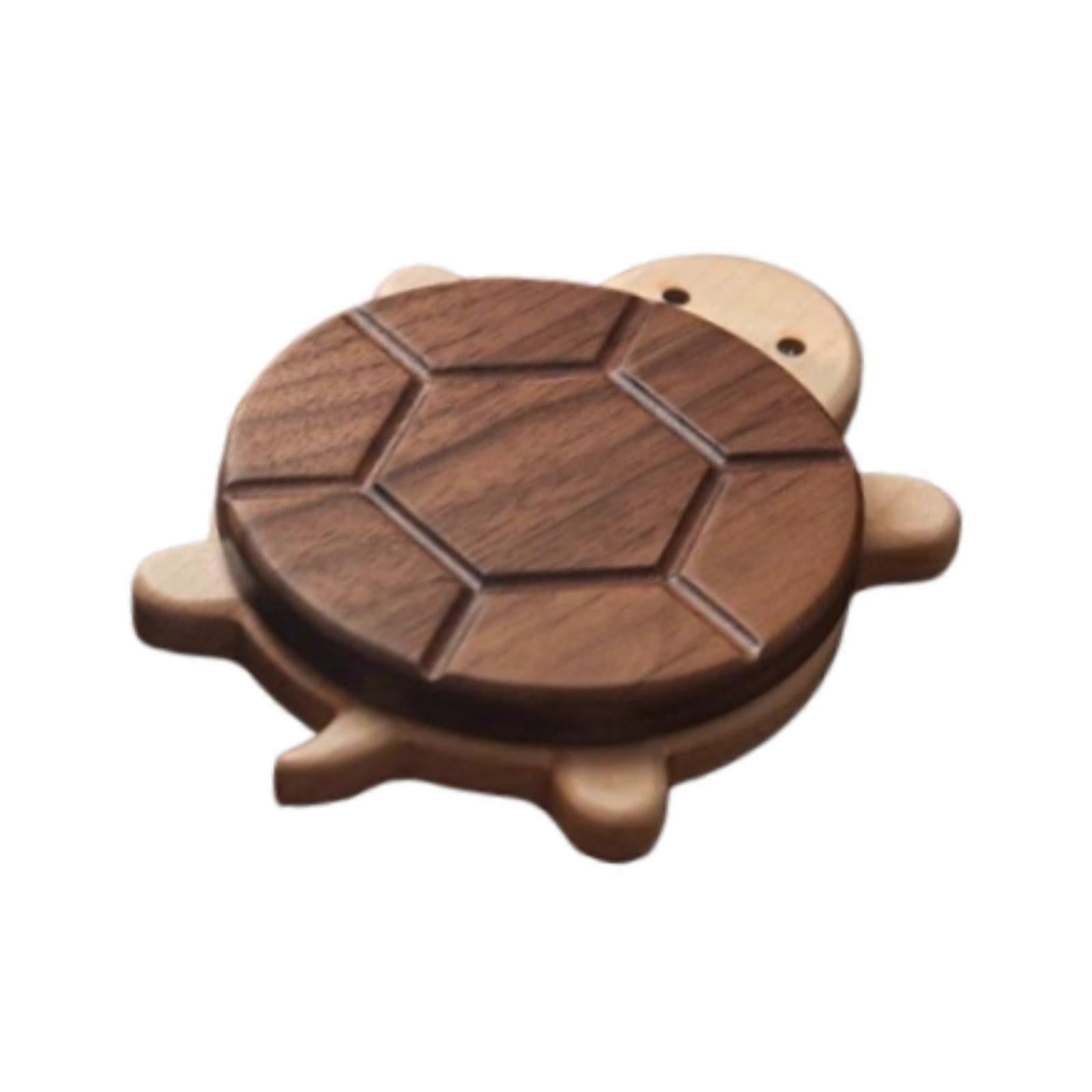 Wooden Cartoon Turtle Drink Coaster for Desktop Accessories - Image 5