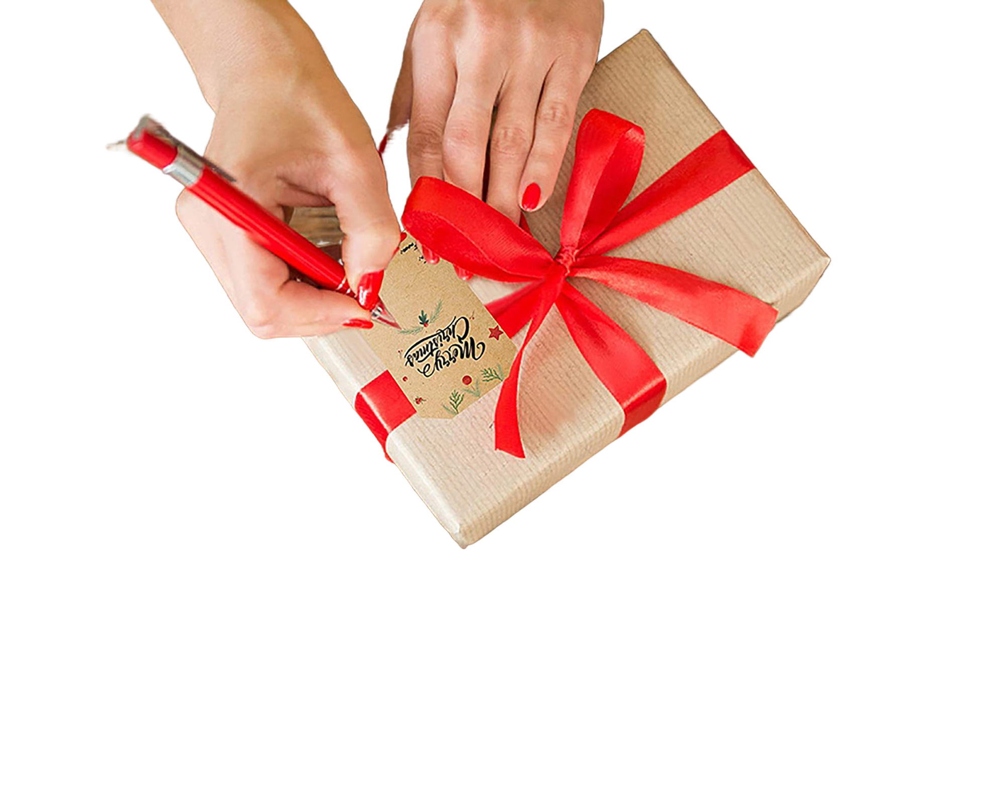 300Pcs/Roll Christmas Gift Sticker-Cowhide Color - Image 1