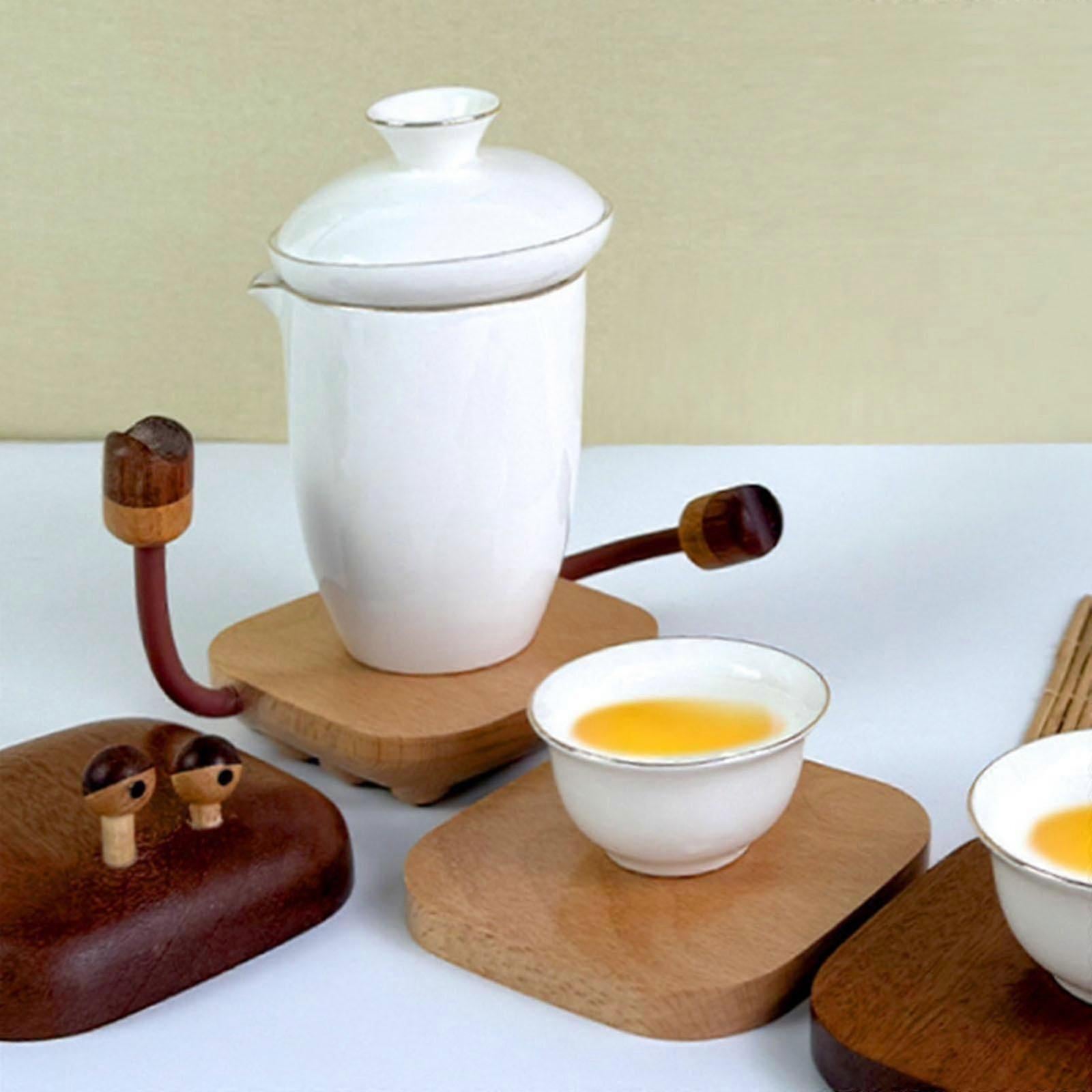 Wooden Square Drink Coasters for Kitchen Countertop Restaurant - Image 2