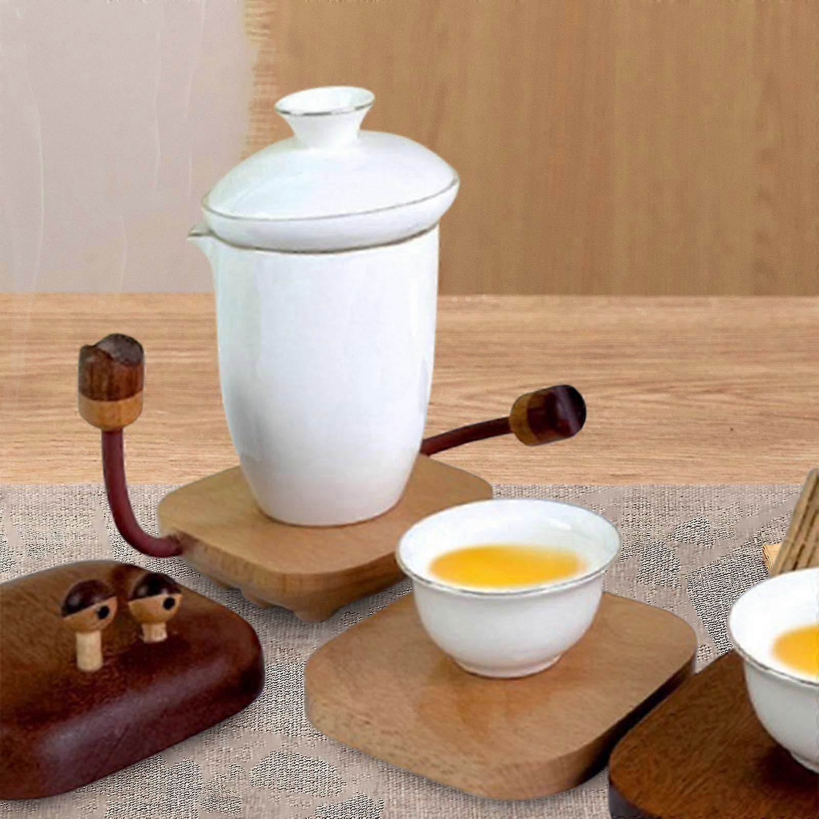 Wooden Square Drink Coasters for Kitchen Countertop Restaurant - Image 3