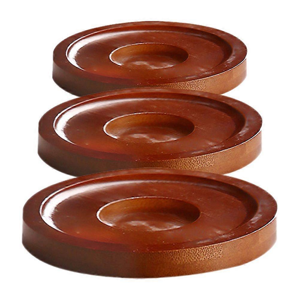 3pcs Wooden Whisky Glass Coasters Drink Cup Pads - Image 1