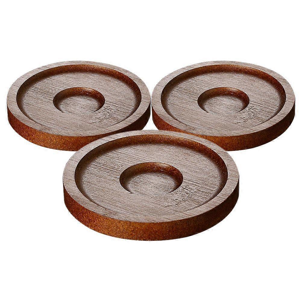 3pcs Wooden Whisky Glass Coasters Drink Cup Pads - Image 3