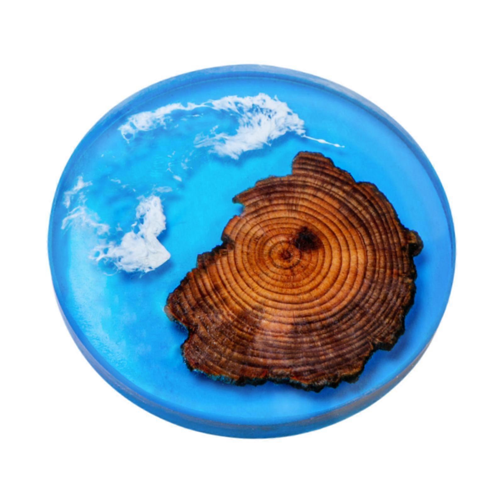 6pcs Wooden Epoxy Resin Drink Coasters Modern Style - Image 5