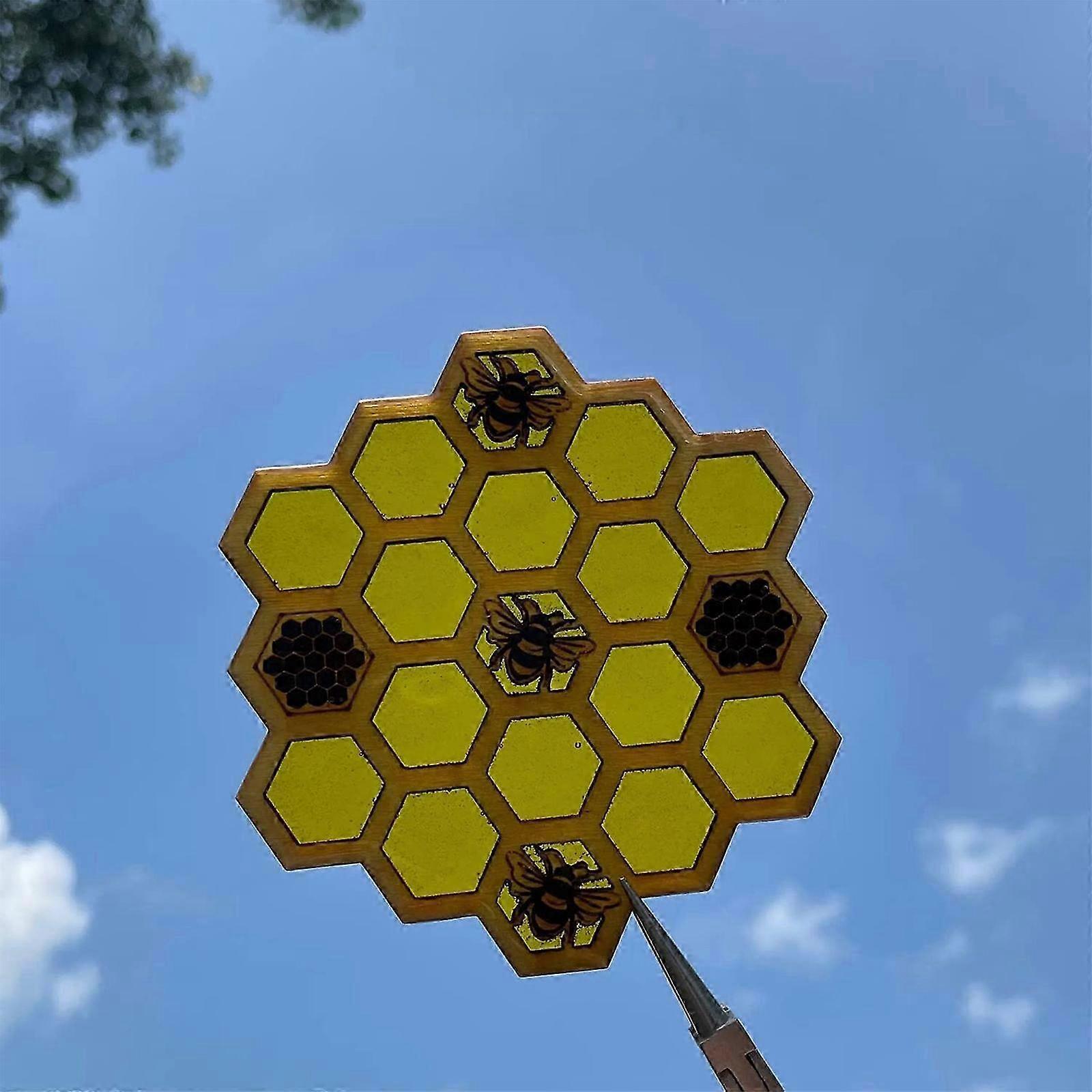 4pcs Wooden Hexagon Honeycomb Drink Coasters Set - Image 2