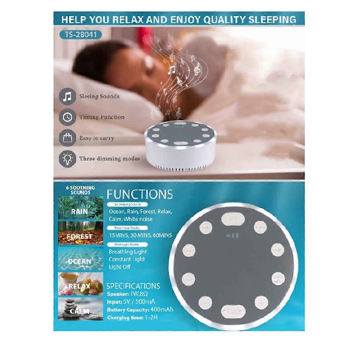 USB Rechargeable Babies White Noise Machine Sleep Sound Device - Image 3