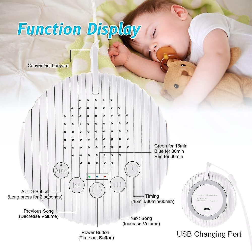 Portable White Noise Machine Babies Travel Sleep Soother with Soundtracks - Image 5