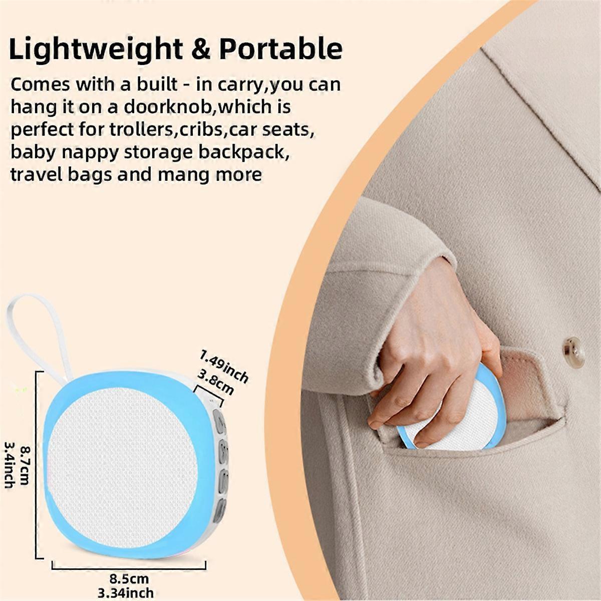 White Noise Machine with 14 Sounds and Night Light Black - Image 5