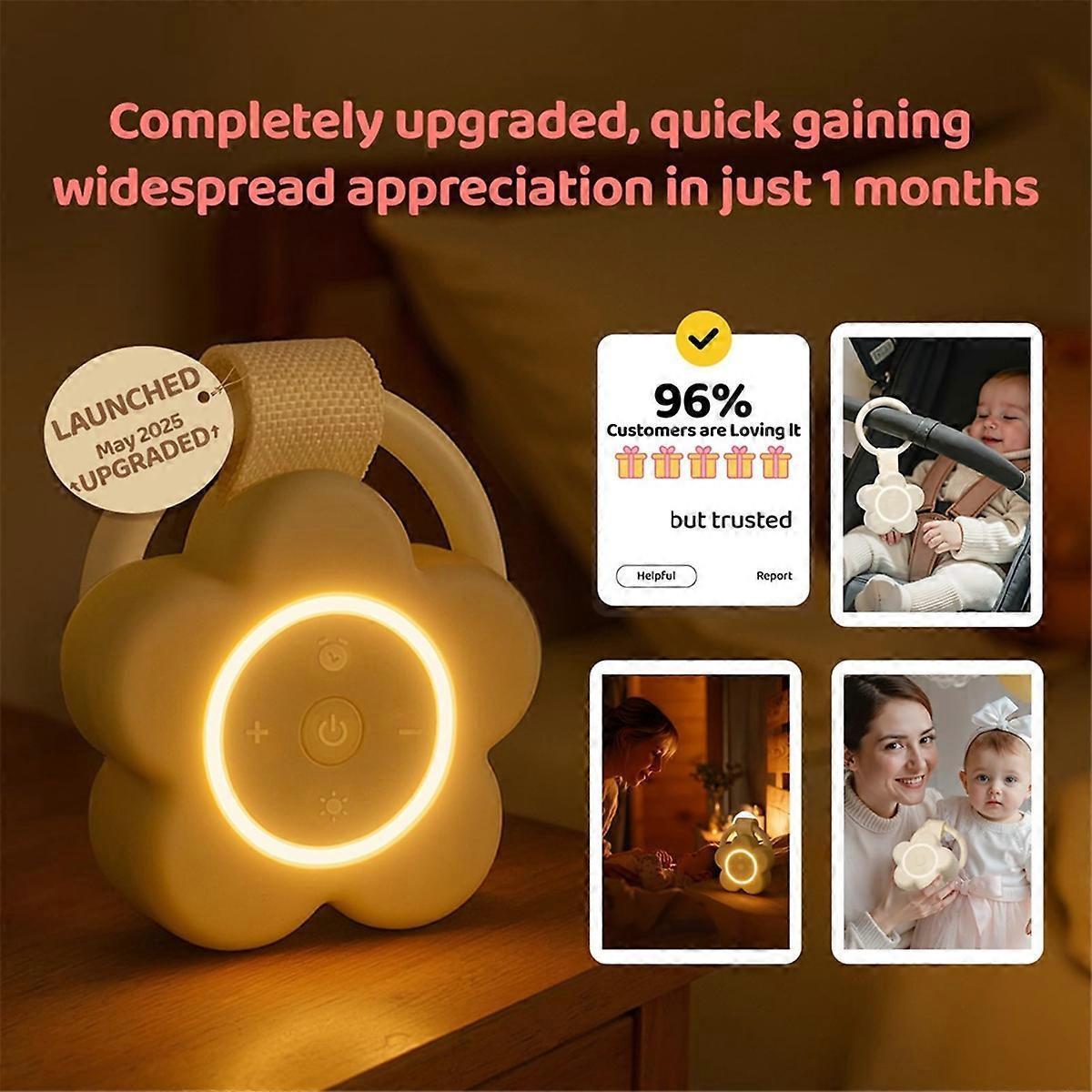 Portable Rechargeable White Noise Machine Babies Travel Sound Soother - Image 3