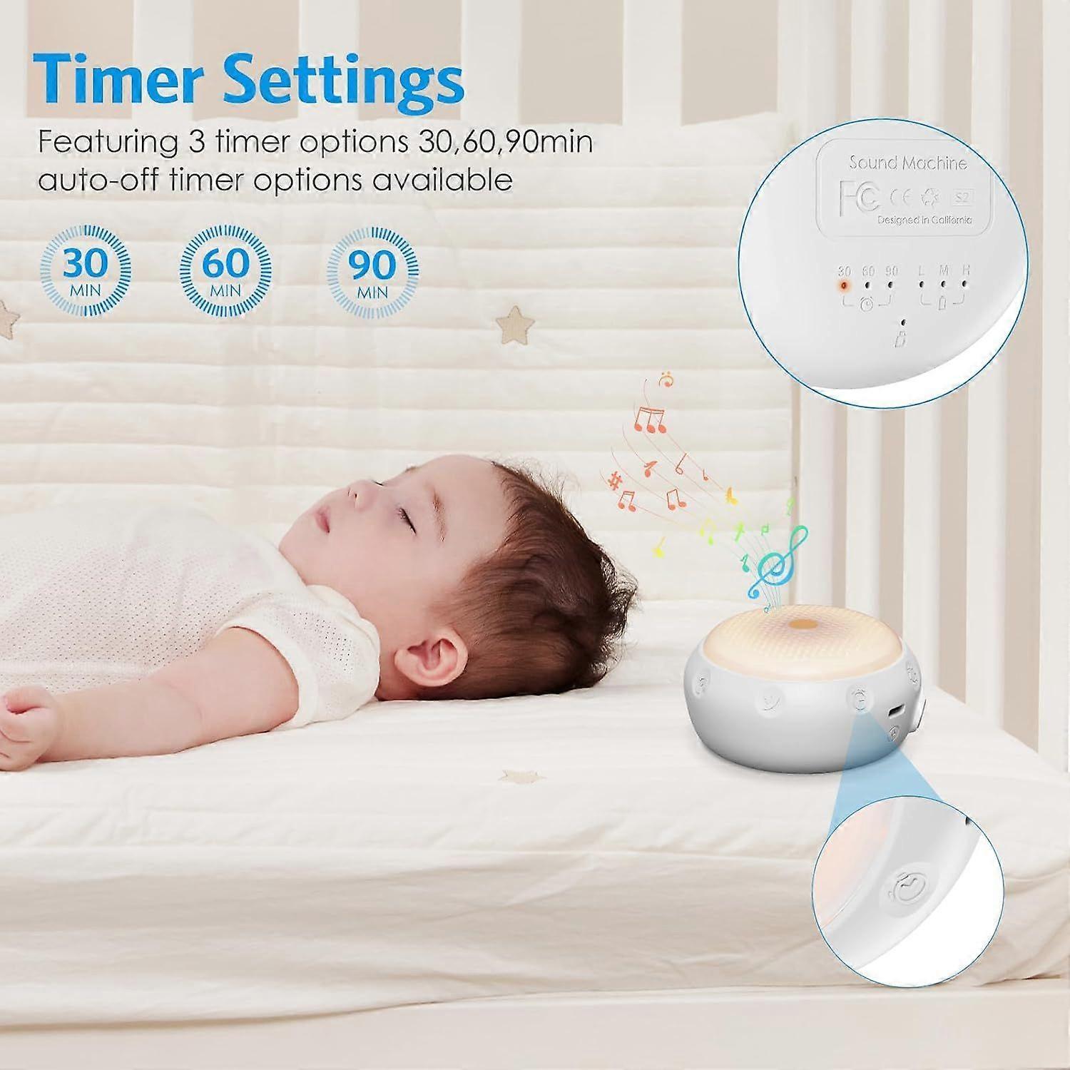 Latest Model White Noise Machine Babies Sleep Sound Device with 12 Sounds - Image 3