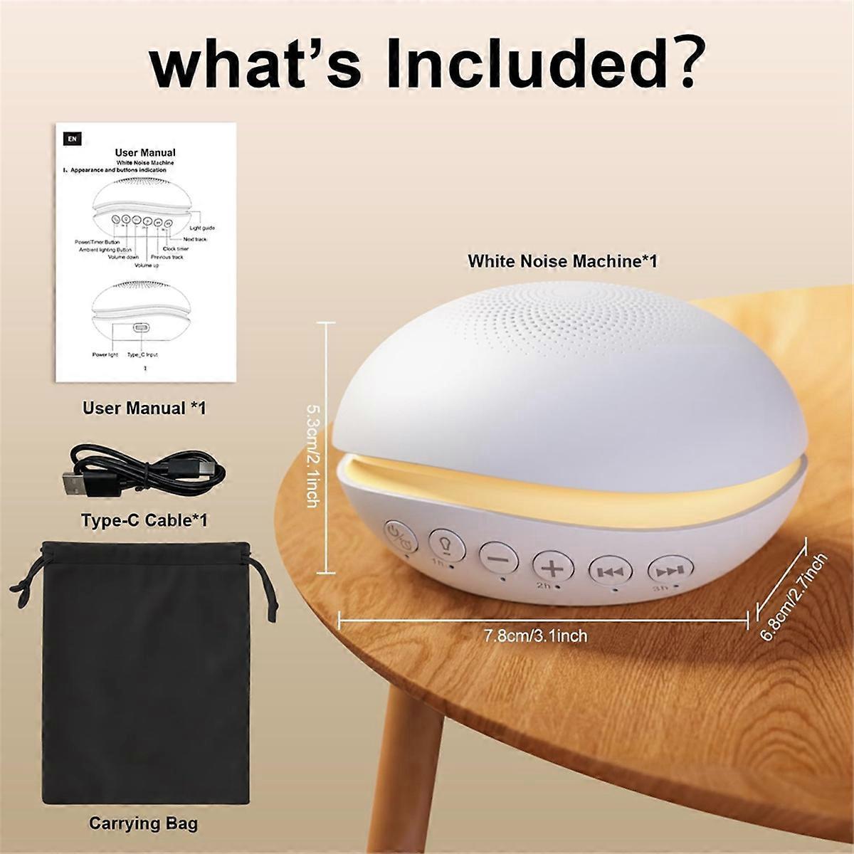 Portable White Noise Machine Sound Therapy for Home Travel Relaxation - Image 5