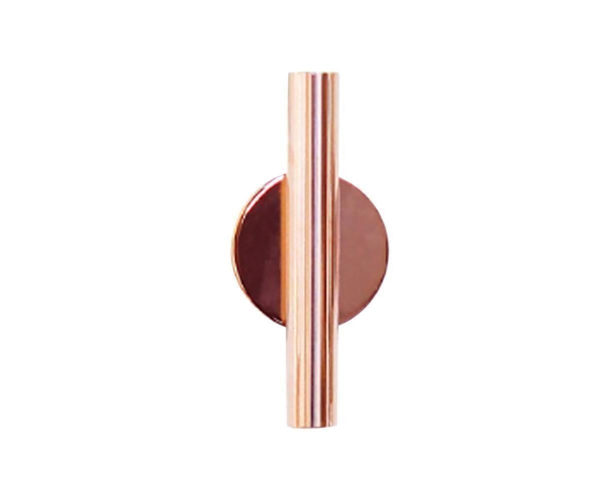 Wall Mounted Adhesive Metal Dried Flower Vase Tube Home Garden Balcony Decor-Rose Gold - Image 1