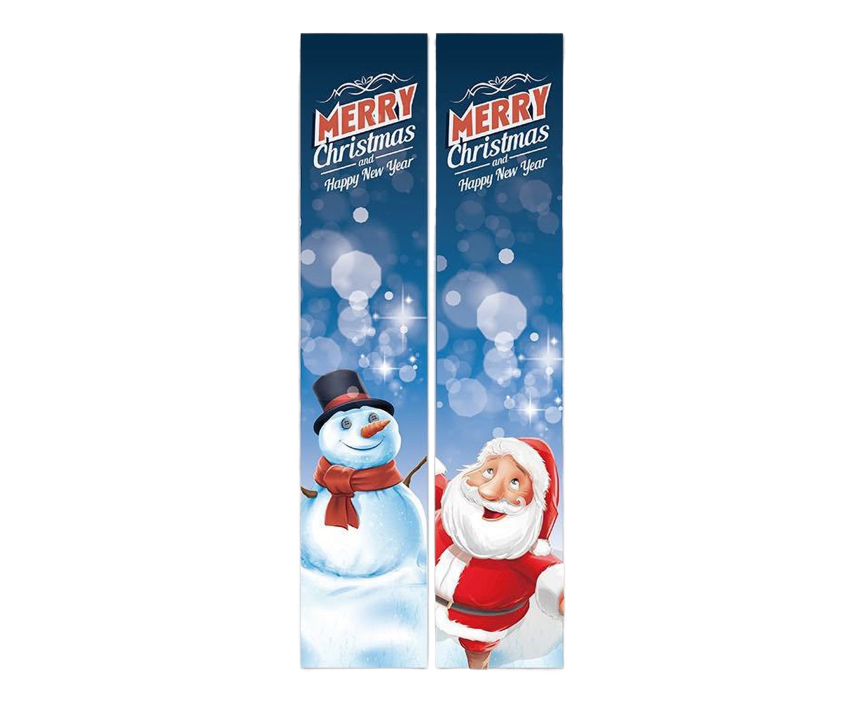 2Pcs/Set Door Hanging Banners Couplets Home Decor Ornaments for Christmas Party-1# - Image 1