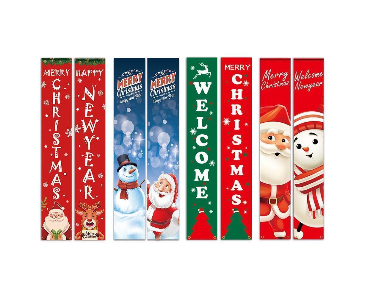 2Pcs/Set Door Hanging Banners Couplets Home Decor Ornaments for Christmas Party-1# - Image 6