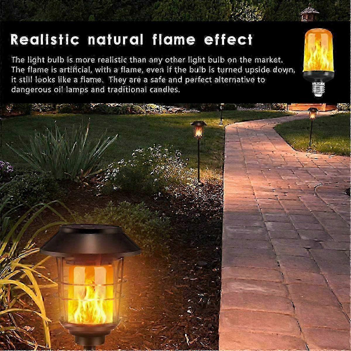 LED Flame Effect Bulb E27 Decorative Fire Flicker Black-B - Image 4