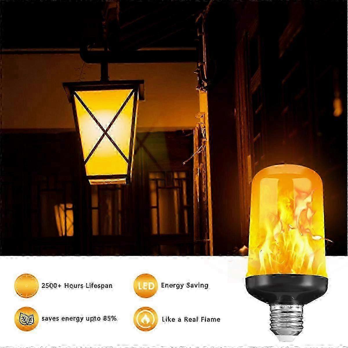 LED Flame Effect Bulb E27 Decorative Fire Flicker Black-B - Image 5