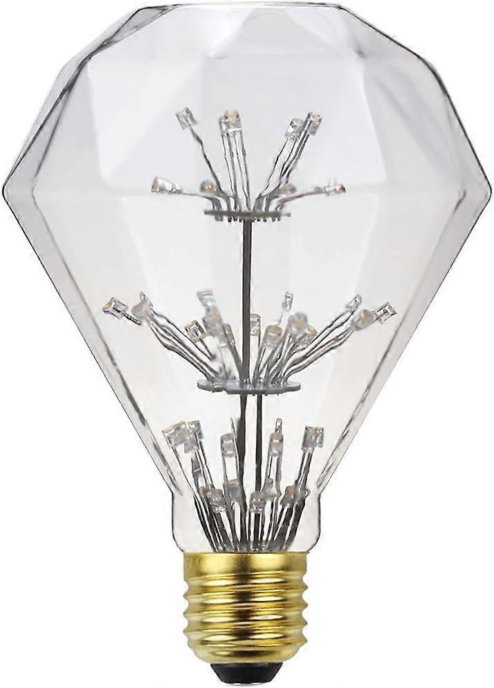 LED Vintage RGB Fireworks Light Bulb Glass E27 G95 Diamond - Image 2