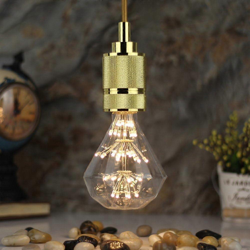 LED Vintage RGB Fireworks Light Bulb Glass E27 G95 Diamond - Image 4