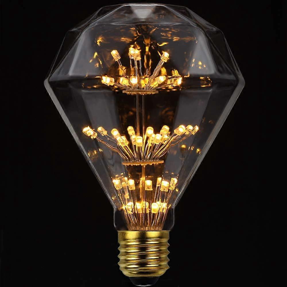LED Vintage RGB Fireworks Light Bulb Glass E27 G95 Diamond - Image 5