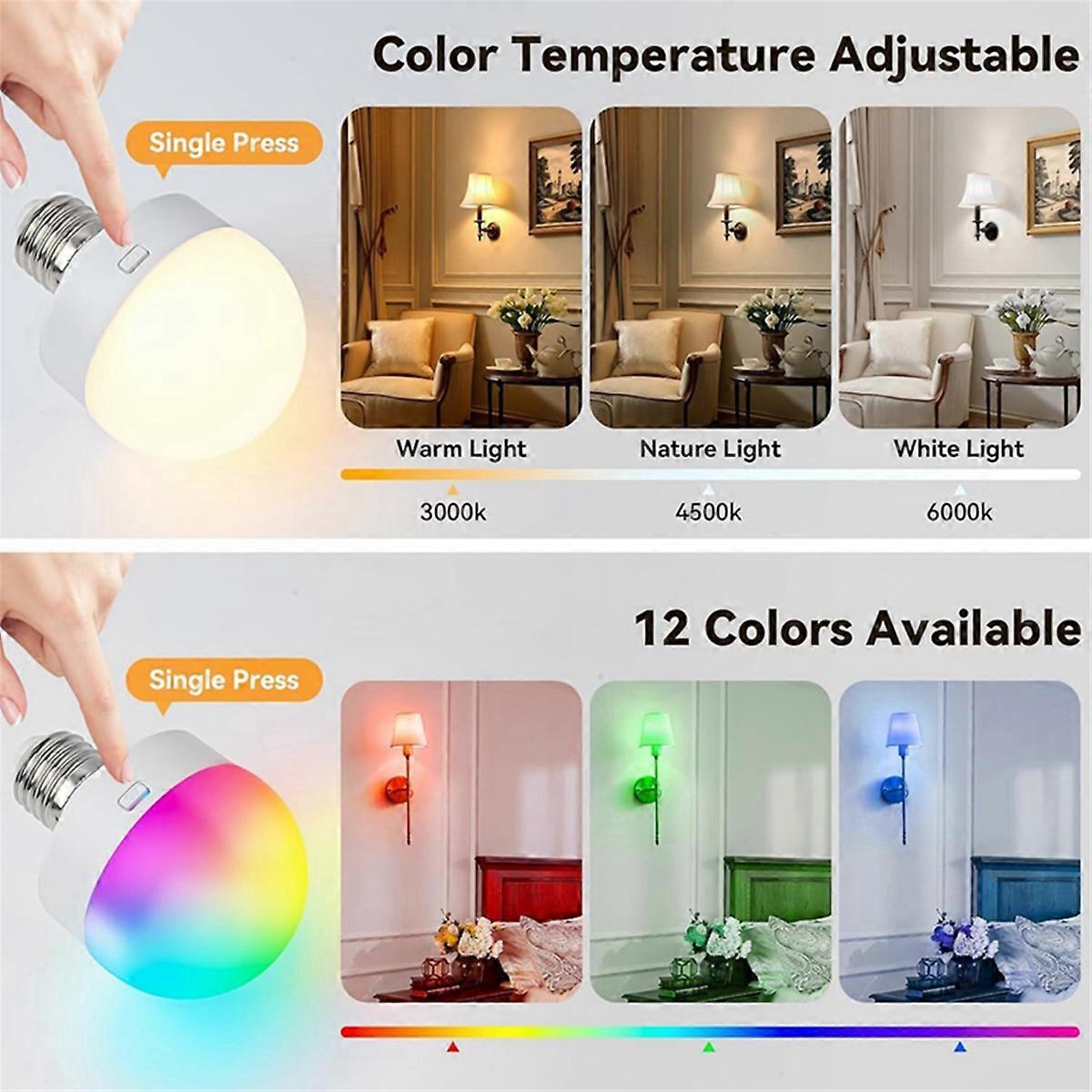 Rechargeable LED Bulbs with Remote E26 Battery Backup - Image 4