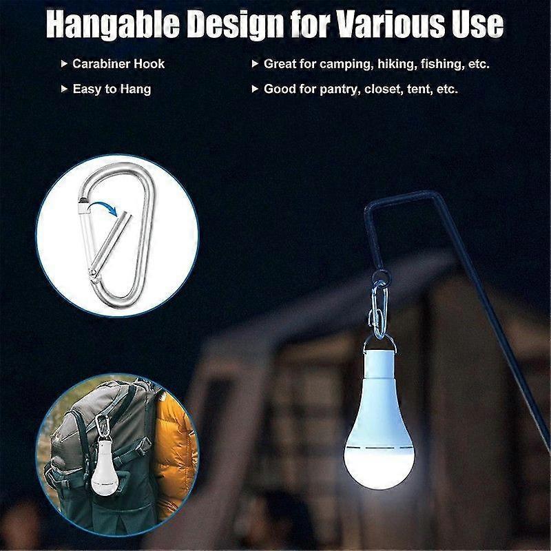 2pcs USB Rechargeable LED Bulbs Battery Backup Emergency Hanging Lights - Image 4