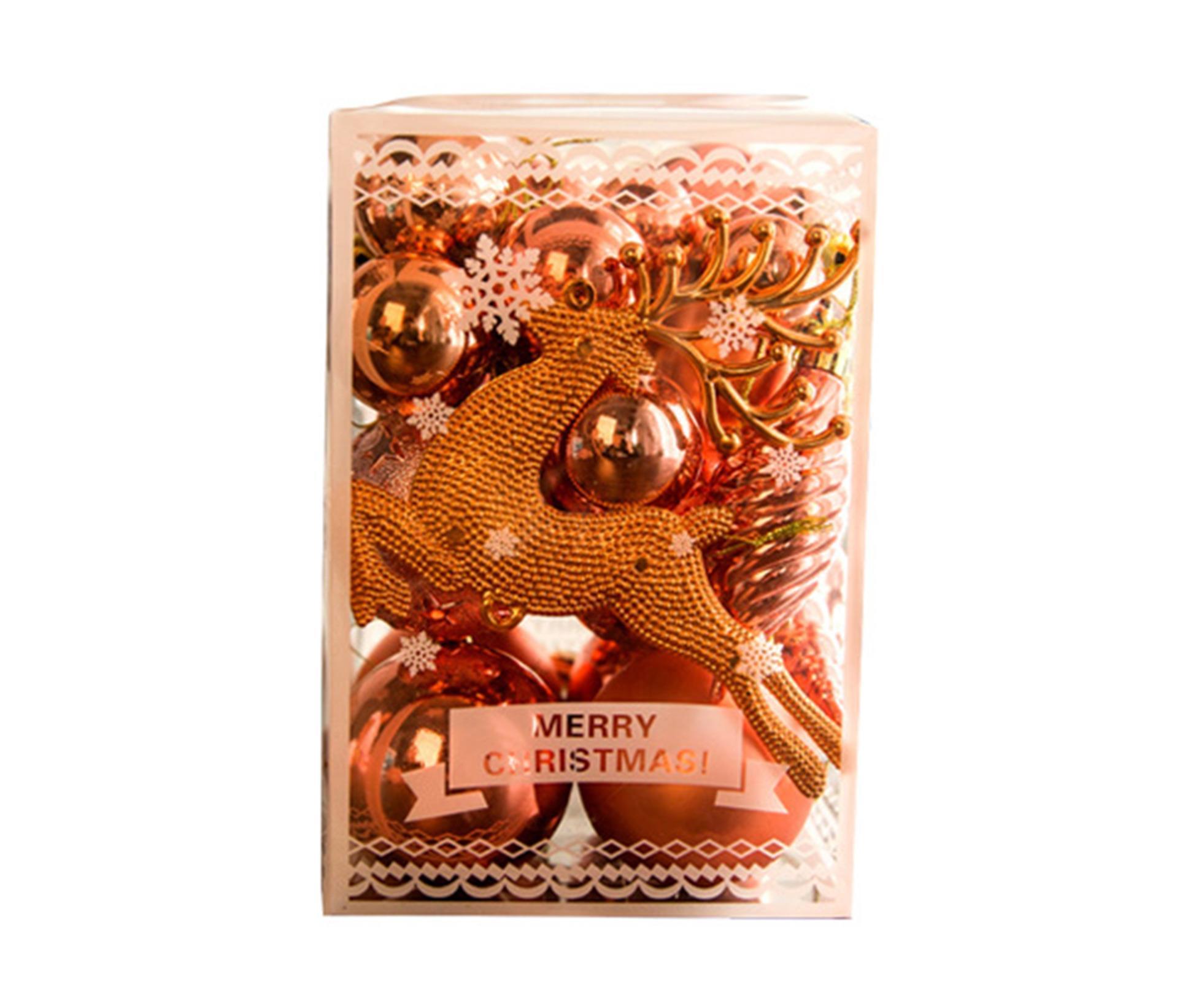 30Pcs Xmas Tree Balls Party Supplies-Rose Gold - Image 1
