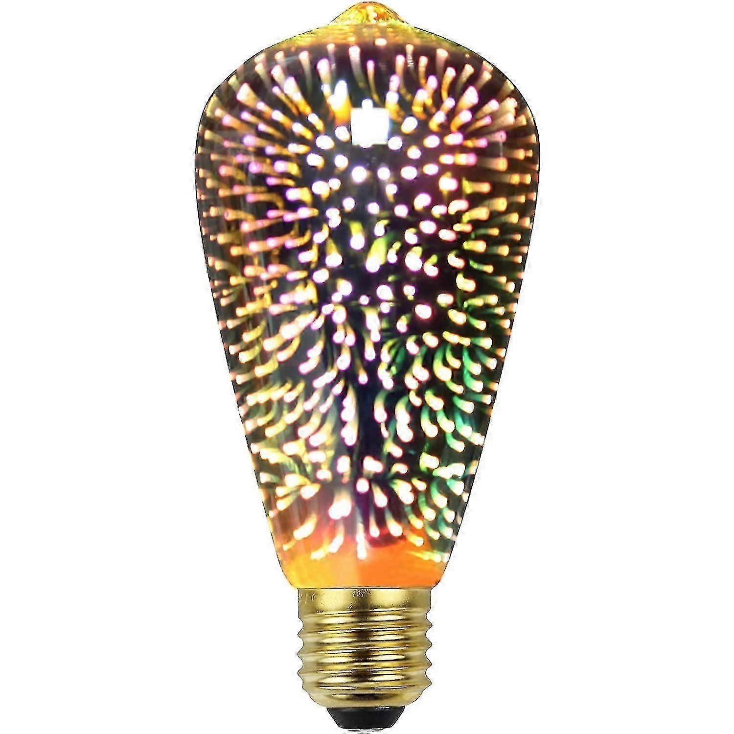 Edison LED Firework Bulb 3D Decorative E27 4W Retro Light - Image 1