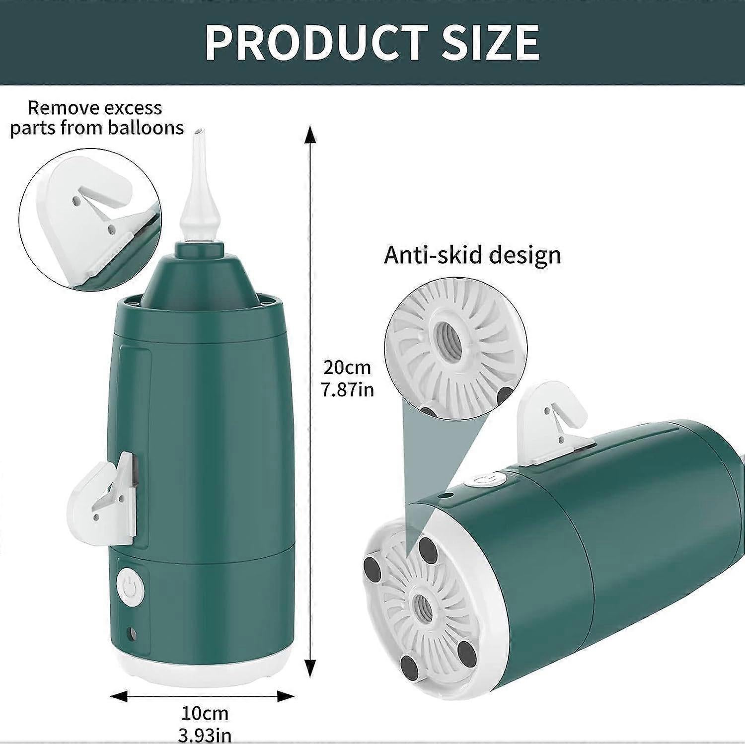 Electric Balloon Pump 30W Portable Air Inflator for Long Balloons Party - Image 2