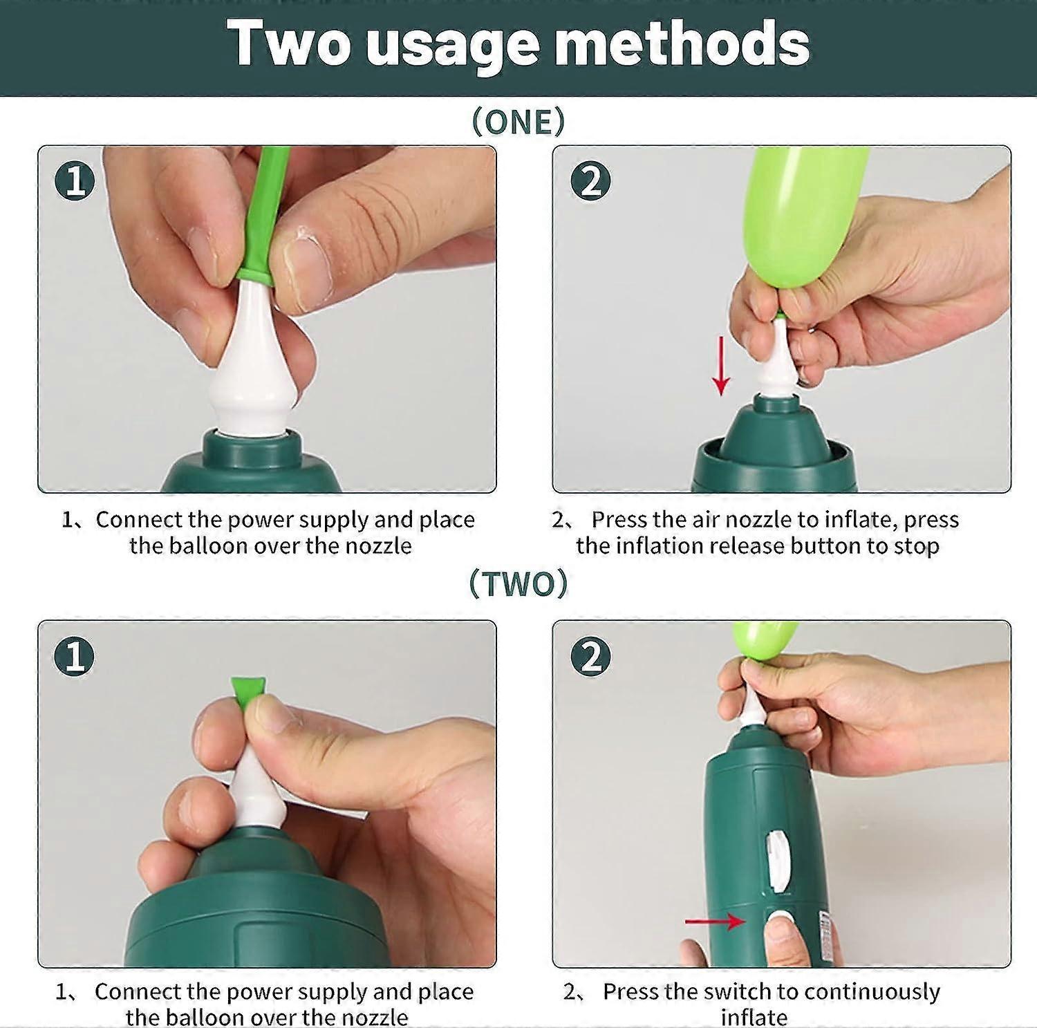 Electric Balloon Pump 30W Portable Air Inflator for Long Balloons Party - Image 4