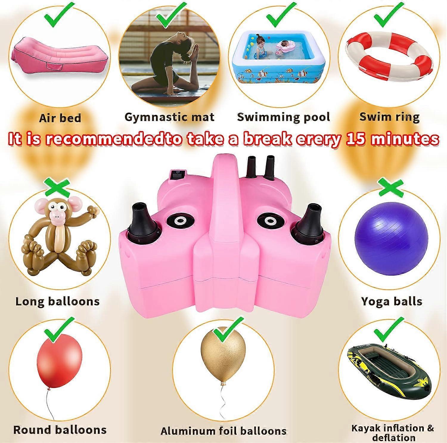 Electric Balloon Pump Double Nozzle Air Inflator for Balloons & Inflatable Beds - Image 2