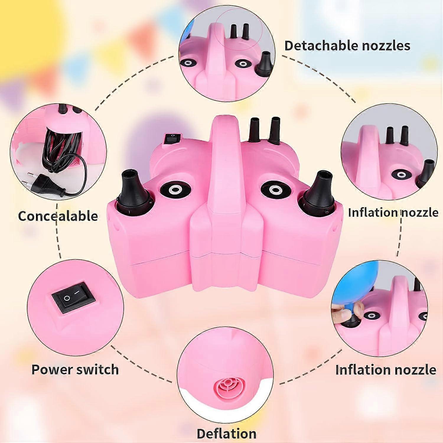 Electric Balloon Pump Double Nozzle Air Inflator for Balloons & Inflatable Beds - Image 3