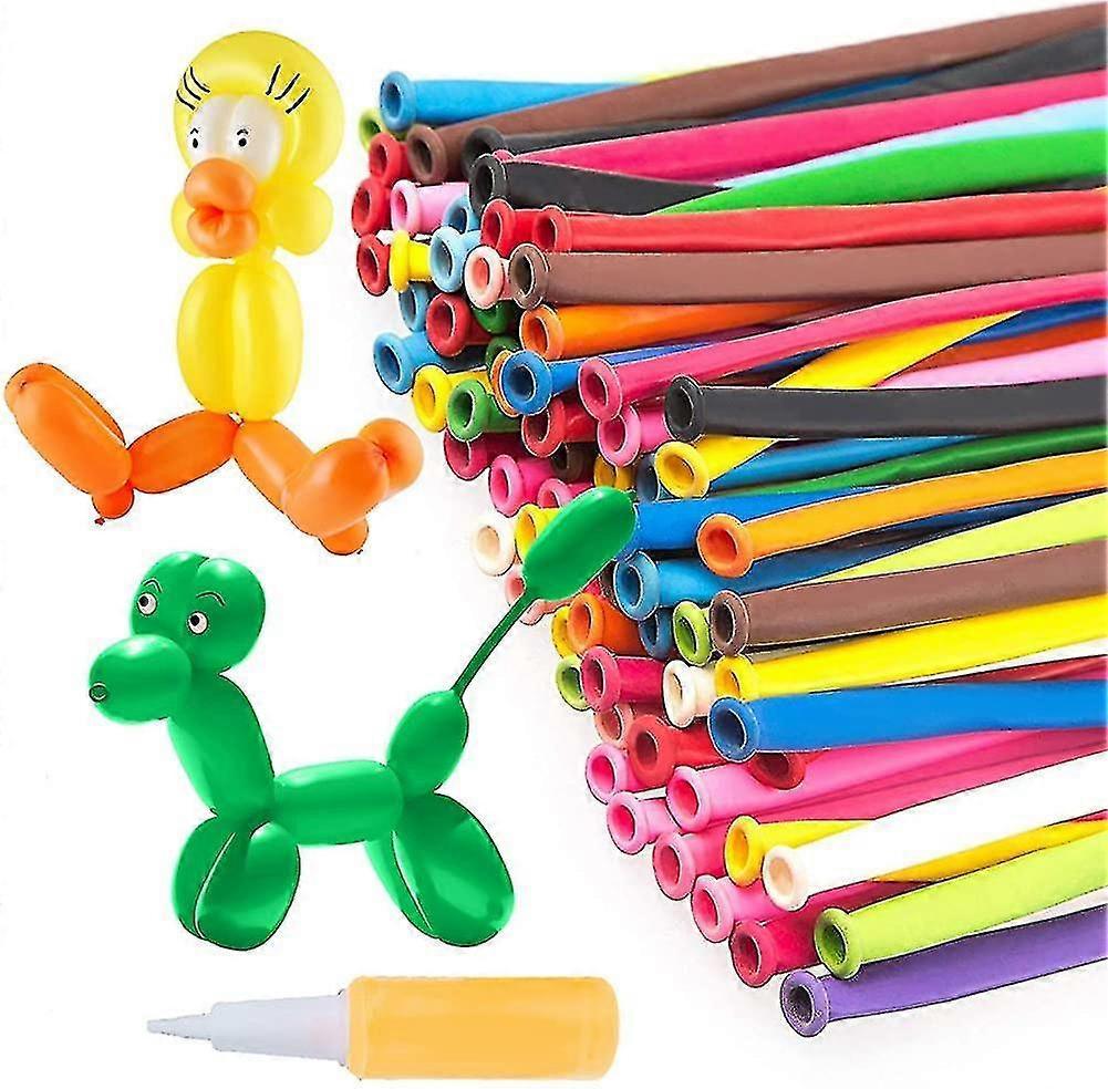 200pcs Modeling Animal Balloons with Balloon Pump for Party Decoration - Image 1