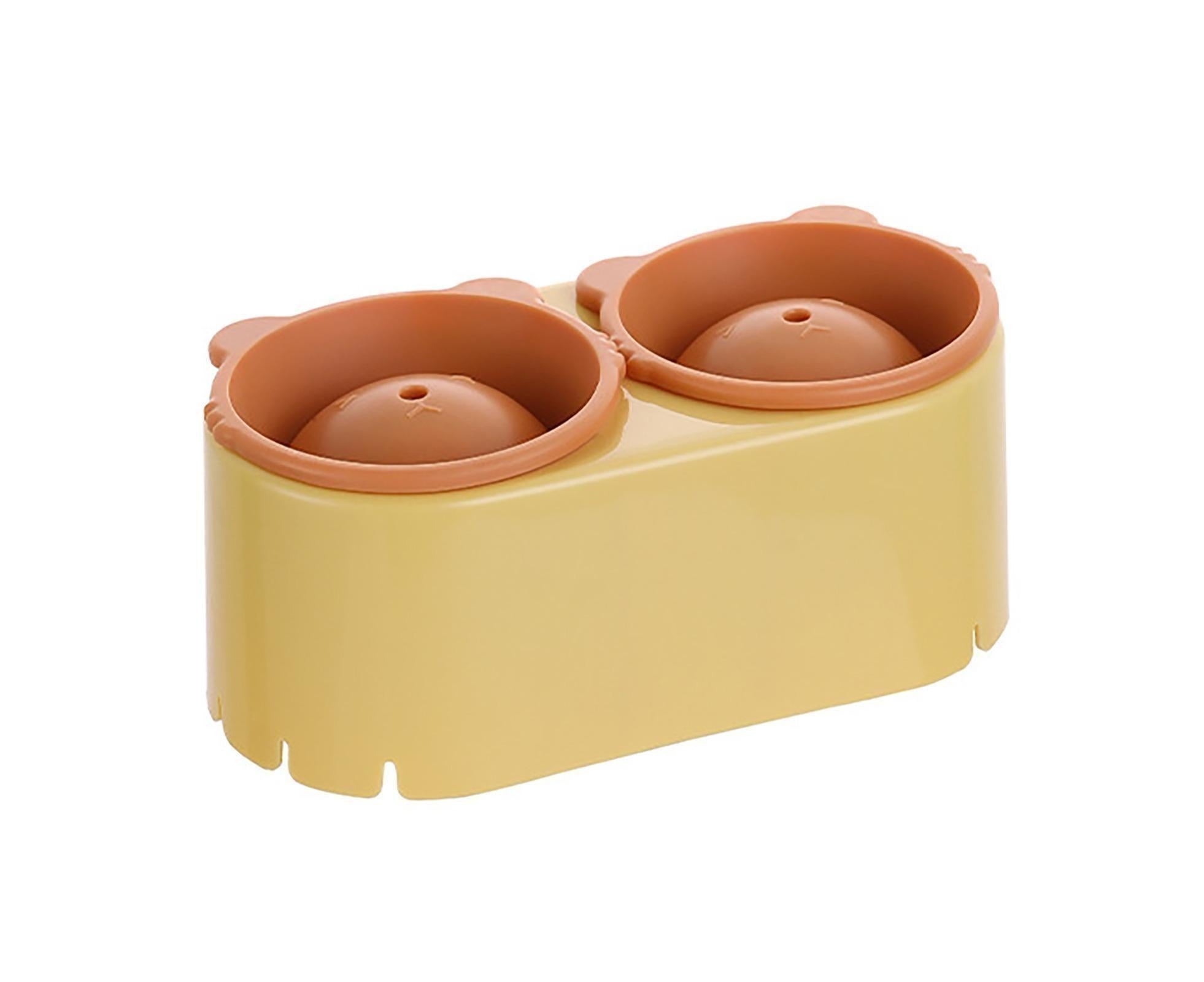 Ice Mould Anti-corrosion Fine Workmanship BPA Free Whiskey Ice Cube Ball DIY Mould for Bar-Yellow - Image 1