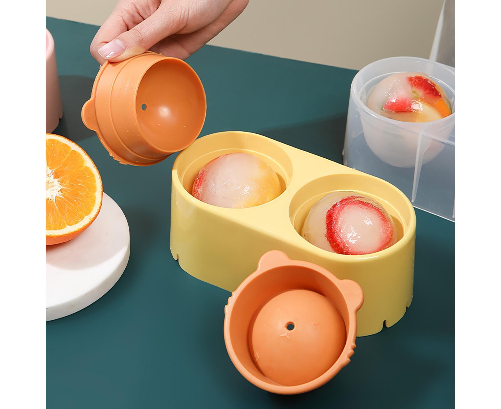 Ice Mould Anti-corrosion Fine Workmanship BPA Free Whiskey Ice Cube Ball DIY Mould for Bar-Yellow - Image 2