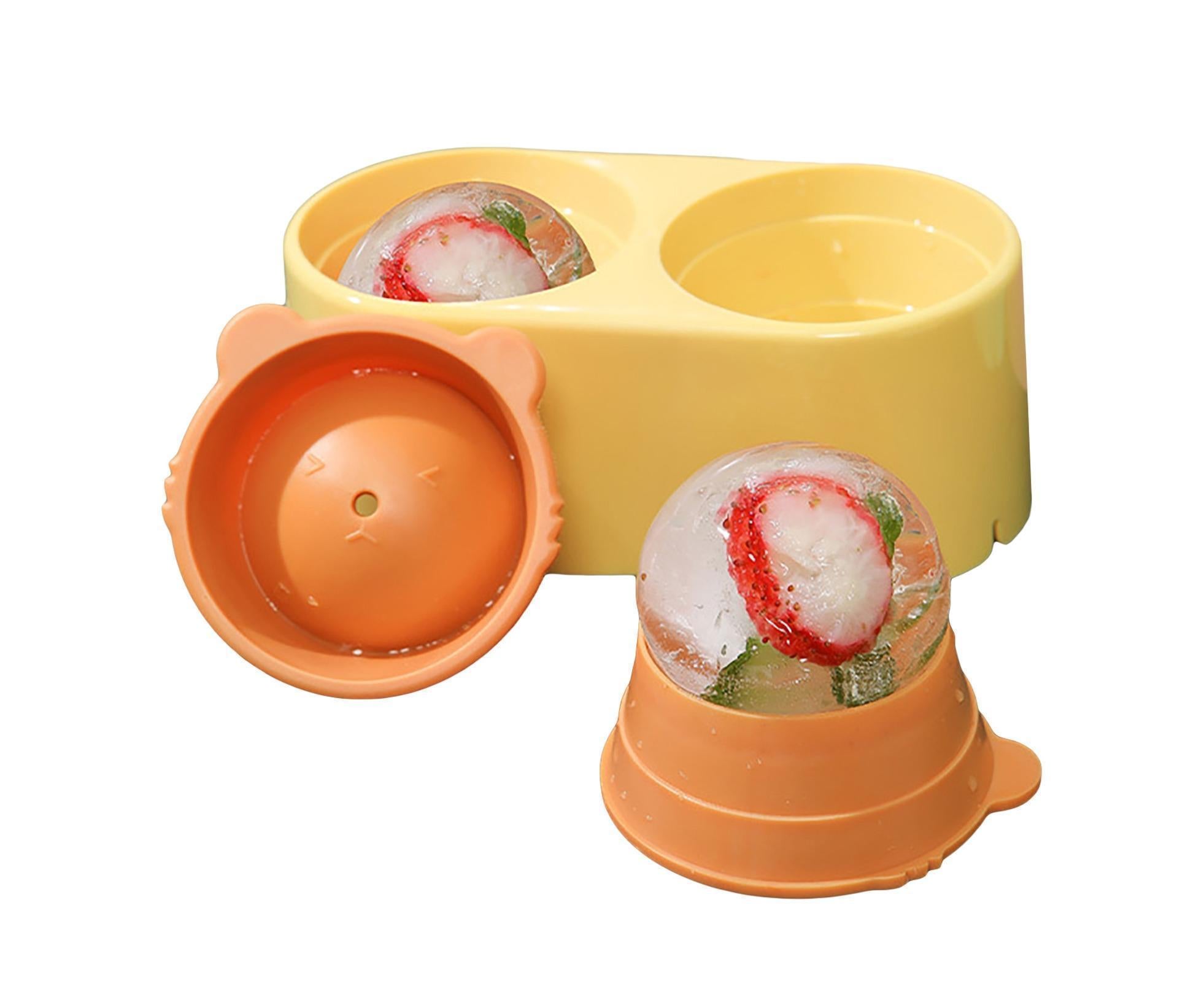 Ice Mould Anti-corrosion Fine Workmanship BPA Free Whiskey Ice Cube Ball DIY Mould for Bar-Yellow - Image 3