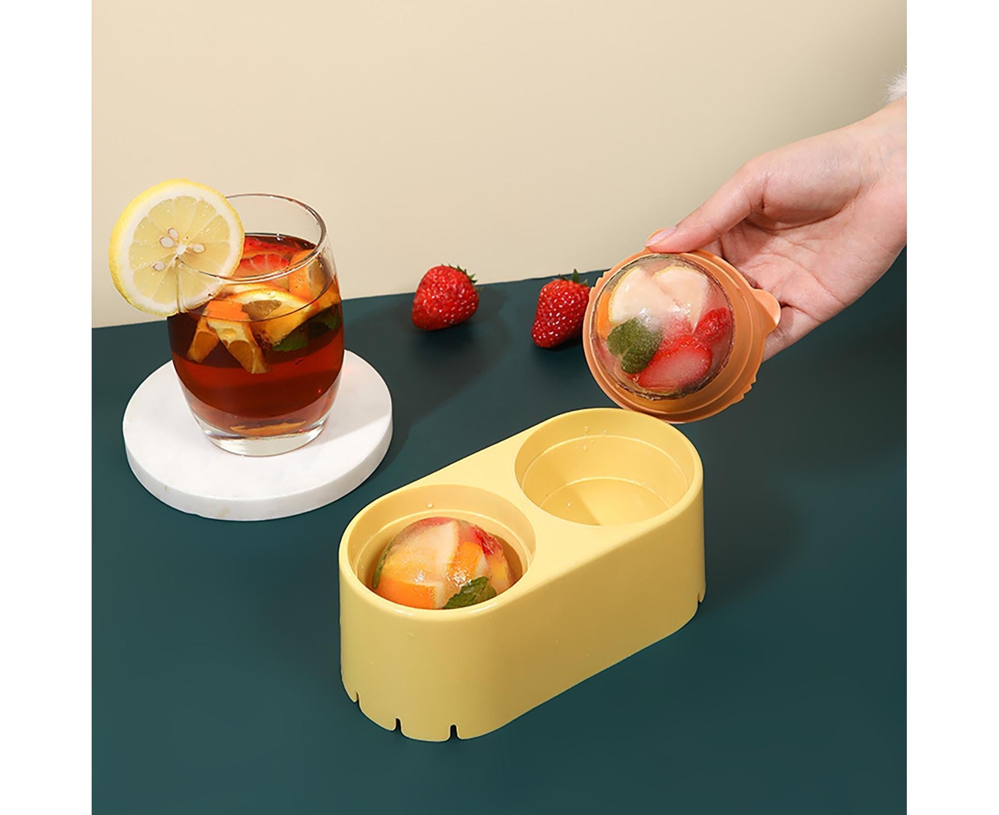 Ice Mould Anti-corrosion Fine Workmanship BPA Free Whiskey Ice Cube Ball DIY Mould for Bar-Yellow - Image 5