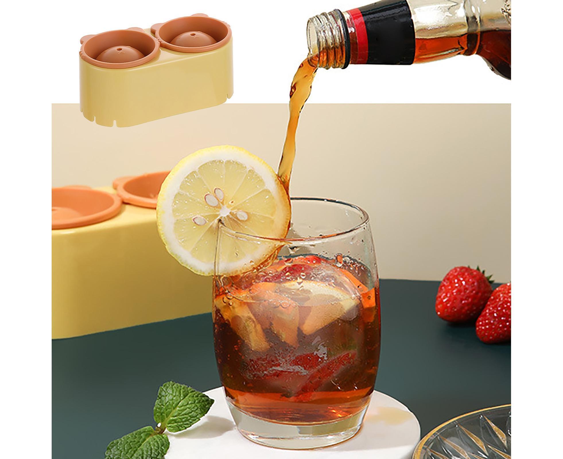 Ice Mould Anti-corrosion Fine Workmanship BPA Free Whiskey Ice Cube Ball DIY Mould for Bar-Yellow - Image 7