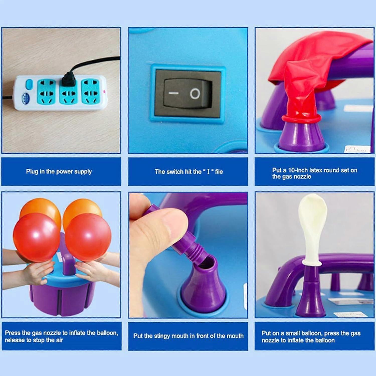 Electric Balloon Pump 900W Portable Air Blower with 4 Nozzles for Decoration - Image 3