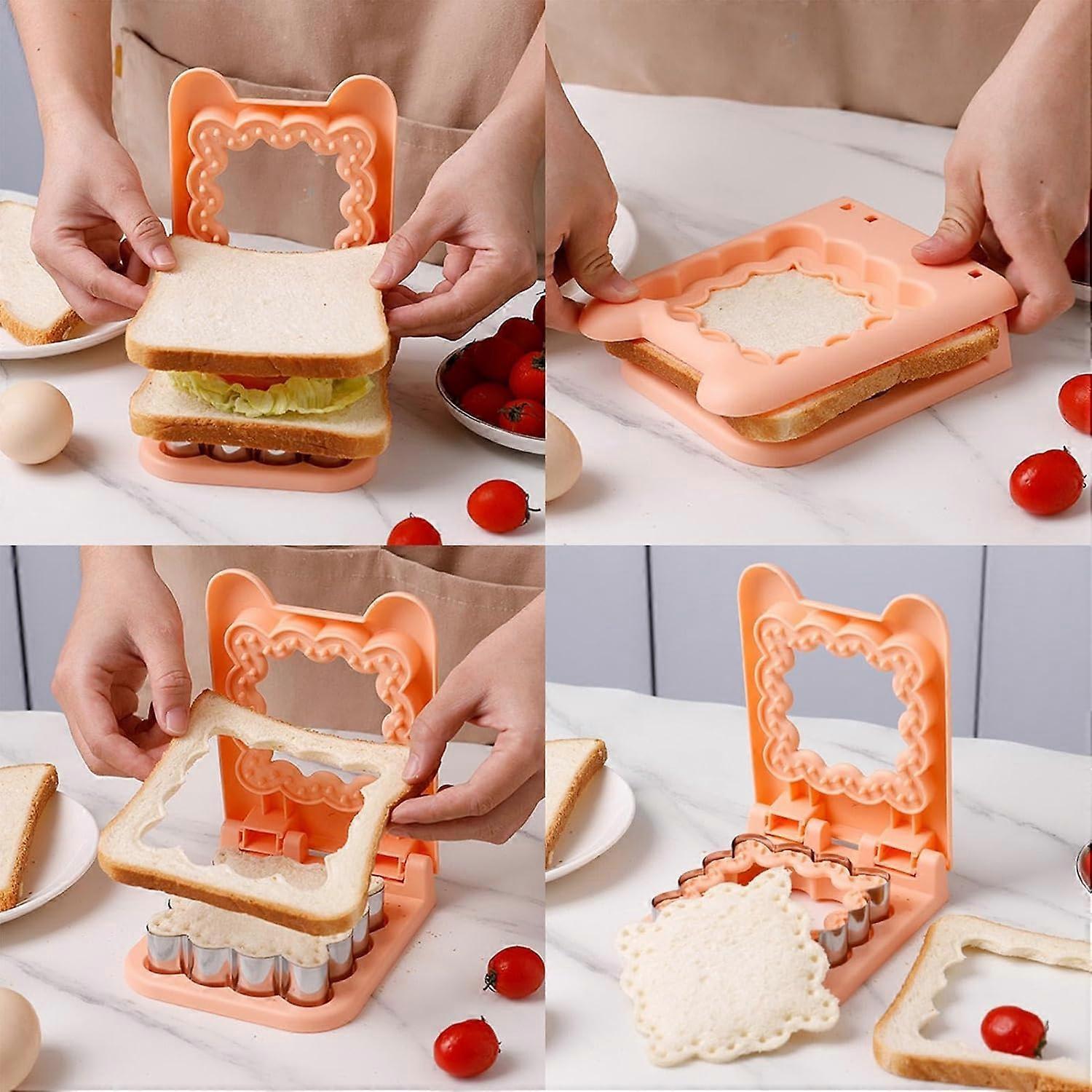 Sandwich Cutter and Sealer Orange Sandwich Maker Moulds for Cookies Dough Pancakes - Image 3