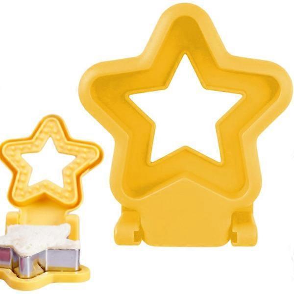 Star Shape Sandwich Cutter Yellow Biscuit Bread Cutter for Babies - Image 1