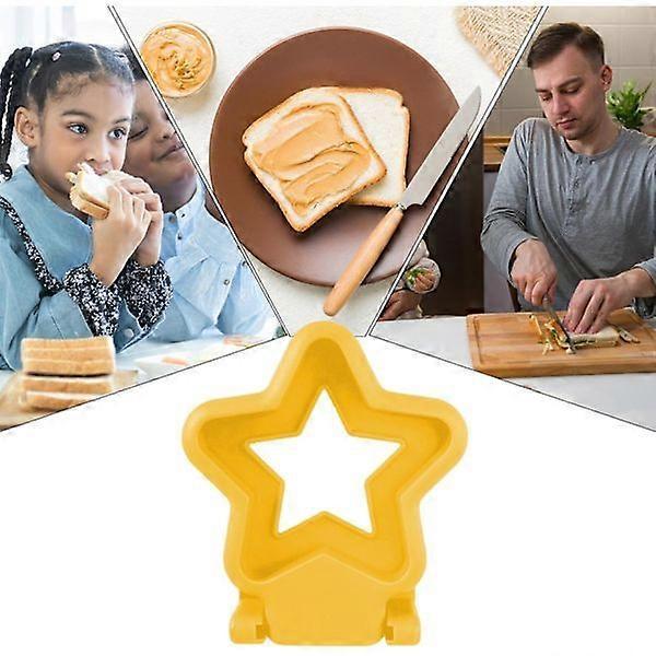Star Shape Sandwich Cutter Yellow Biscuit Bread Cutter for Babies - Image 4