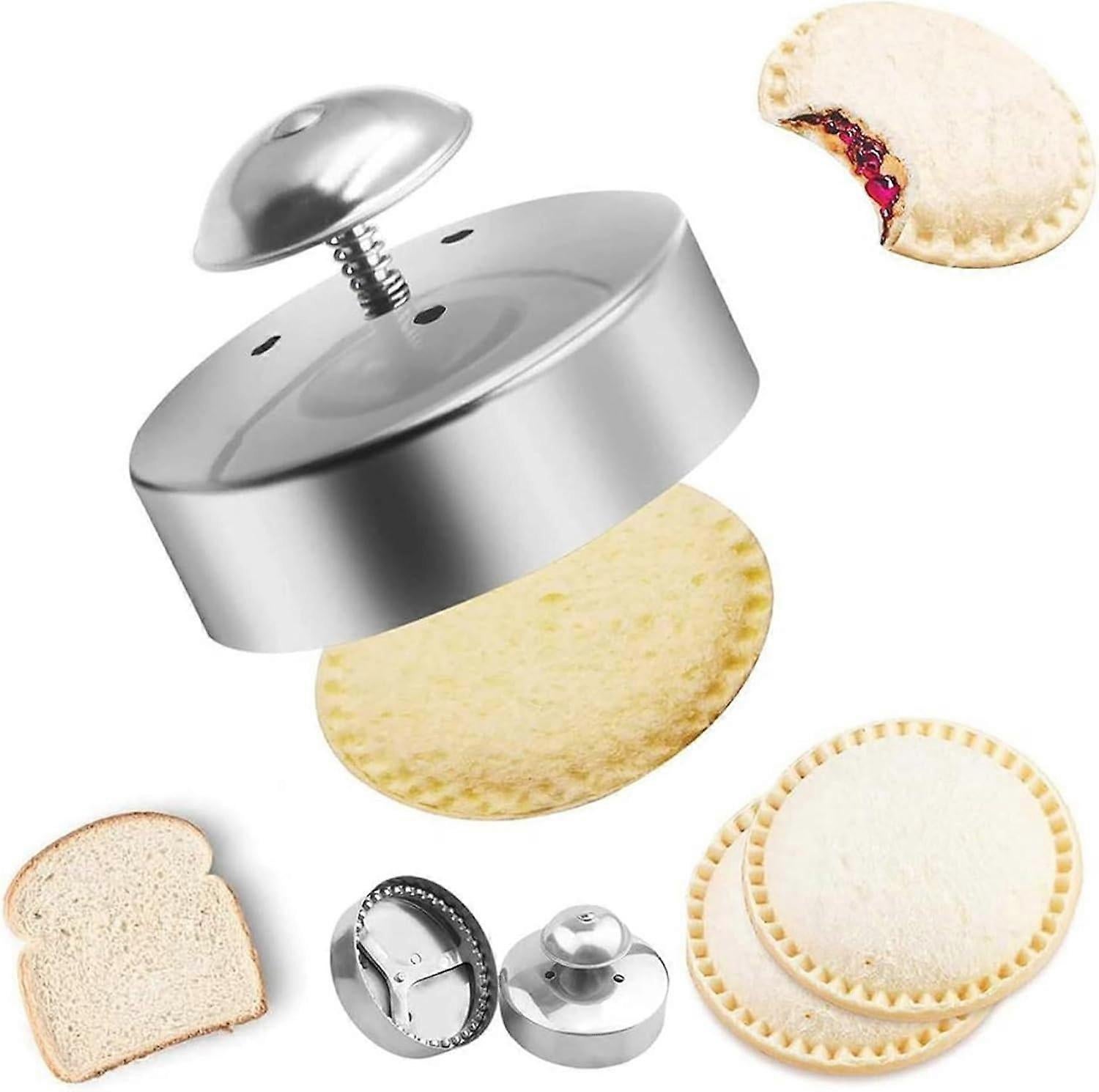 Stainless Steel Round 3.54in Sandwich Cutter and Sealer for Bread Cakes Burgers - Image 5