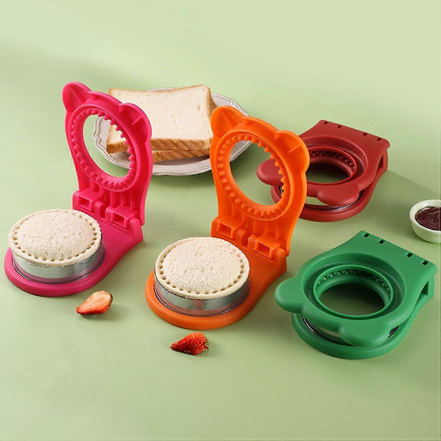 Green Sandwich Cutter and Sealer Stainless Steel Decruster Bread Maker for Babies - Image 3