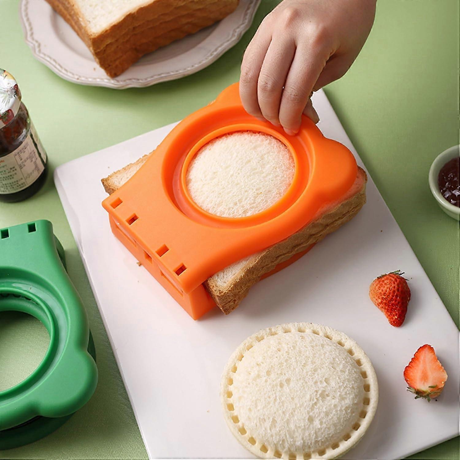 Green Sandwich Cutter and Sealer Stainless Steel Decruster Bread Maker for Babies - Image 4