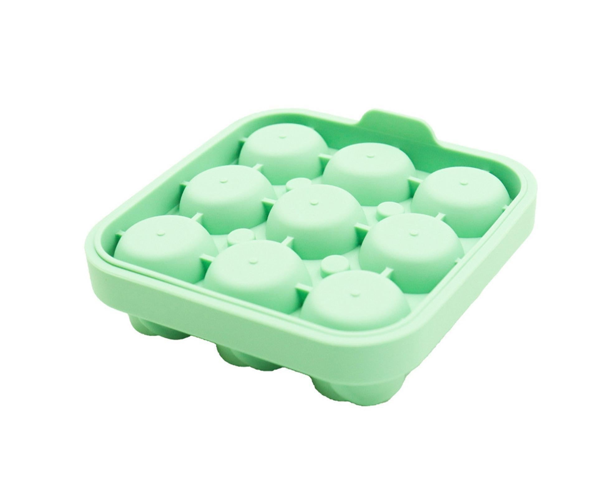 Ice Cube Mold Rose Shape Easy to Release Silicone Removable Lid Ice Tray for Whiskey-Green - Image 1