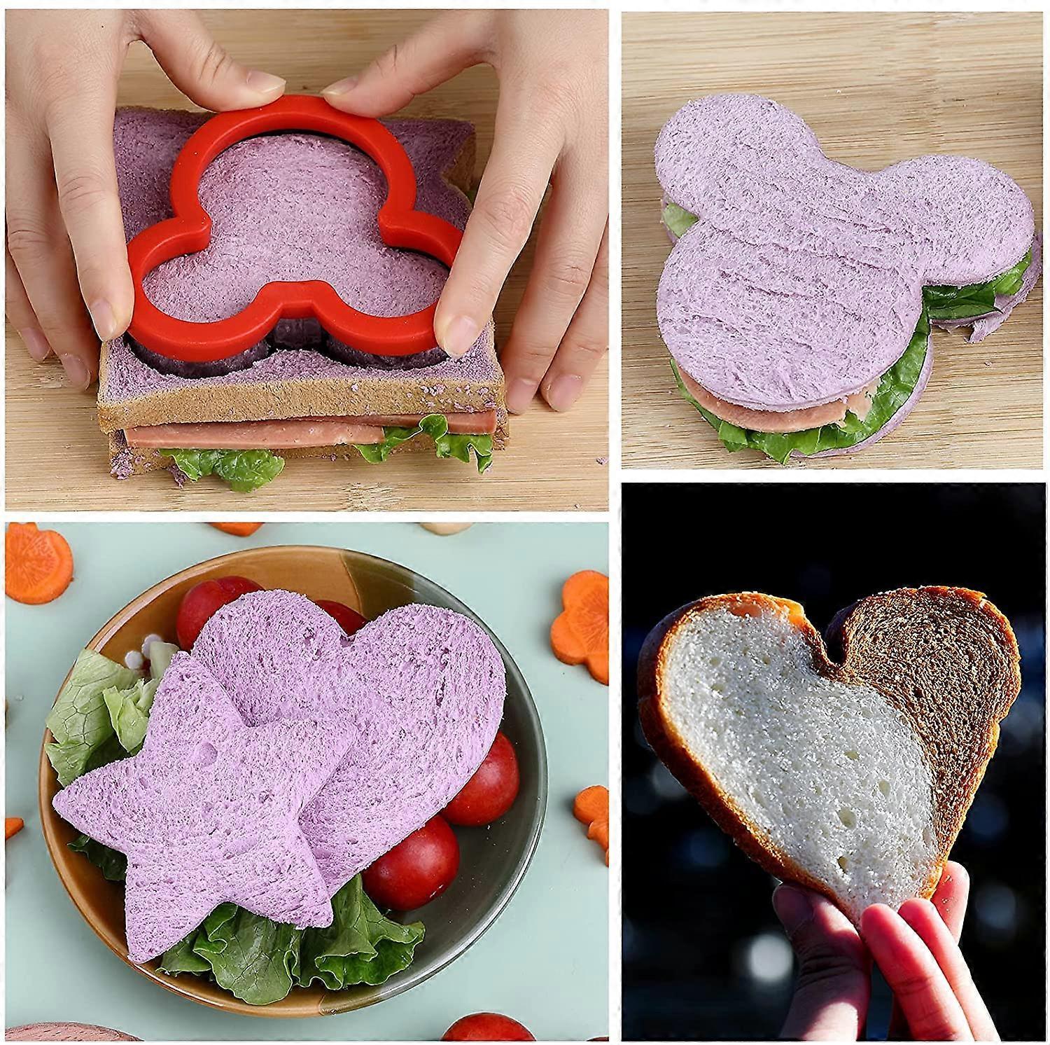 4pcs Sandwich Cutter and Sealer Set Bread Pancake Cookie Cutters - Image 4