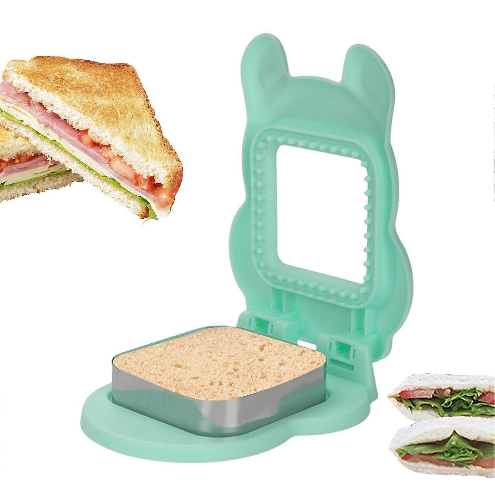 Sandwich Cutter and Sealer Yellow Square Press Mould Lunch Box Tool - Image 1