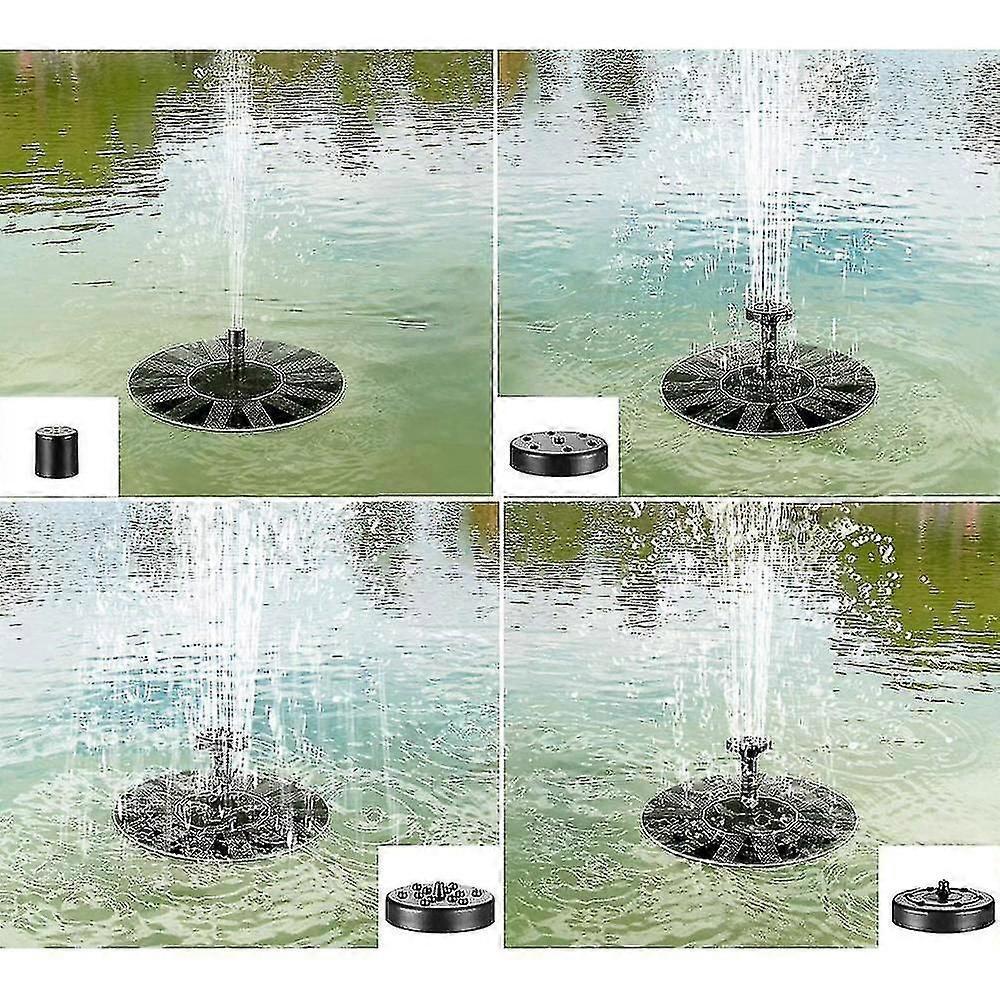 Solar Water Fountain with Nozzles Outdoor Garden Decor - Image 4